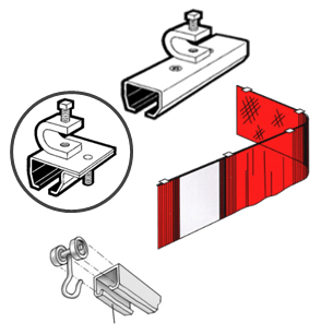 RecPro RV Curtain Carrier Hooks - 20 Pack Nylon Wheel Sliders For I-Beam Track Curtain Rods