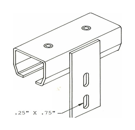 Wall Mount Track Splice Connector – Down