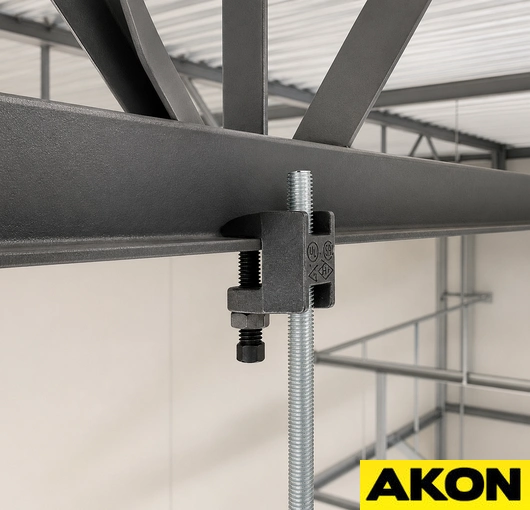 Threaded Rod Supported Industrial Curtain Track