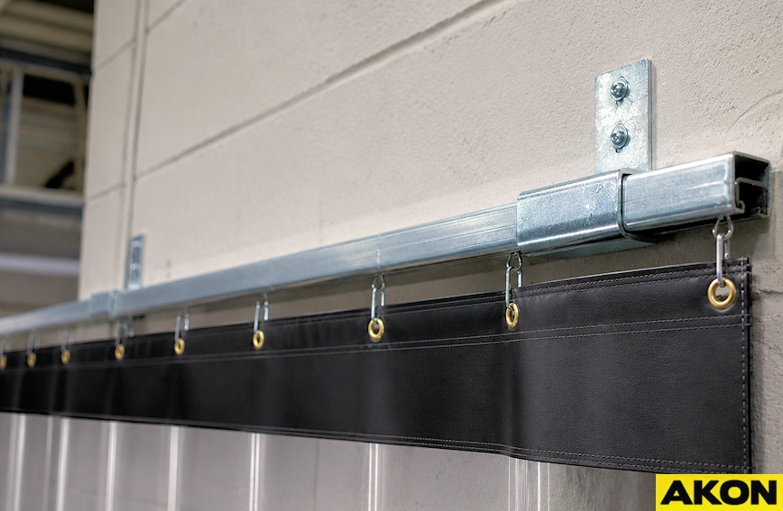 Wall mounted curtain track steel industrial resized
