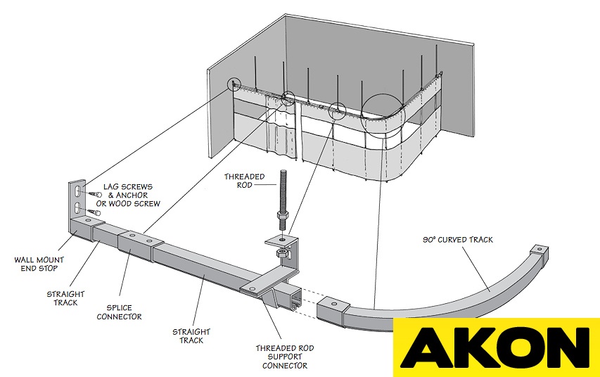 Suspended Curtain Track System