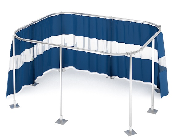 freestanding curtain track commercial industrial
