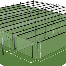 sport netting rolling track