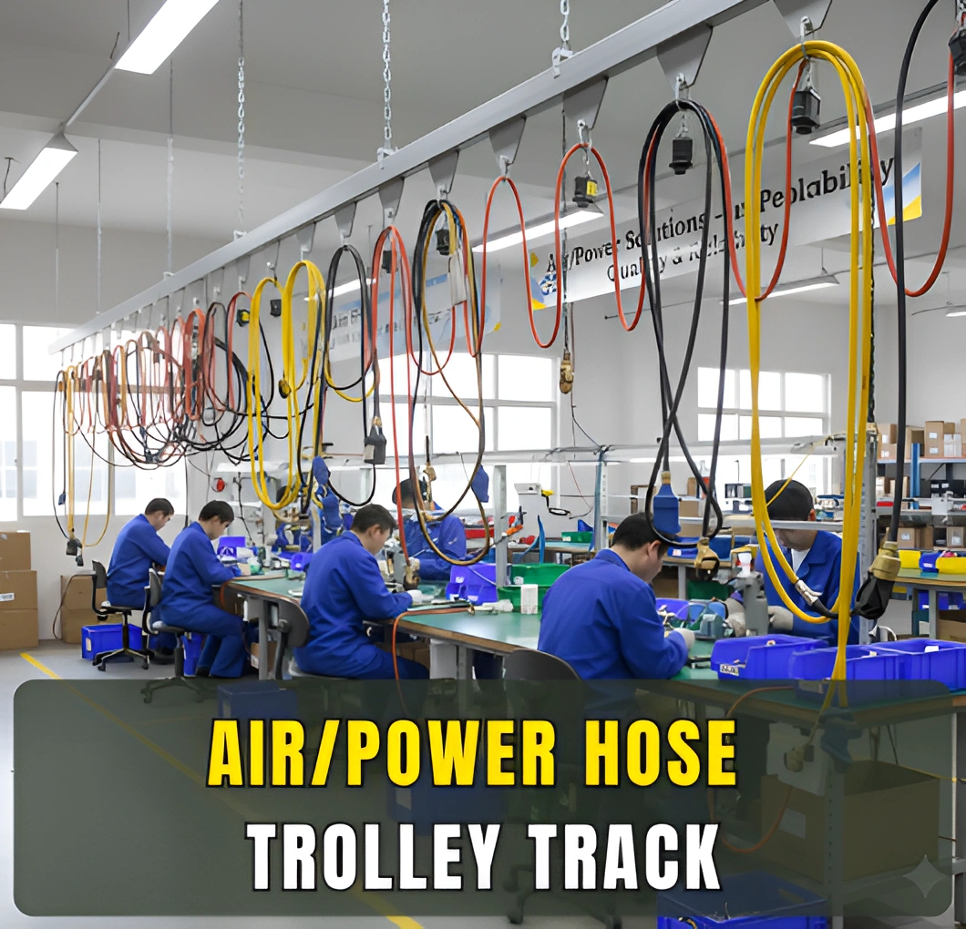 Air Power Hose Trolley Track System