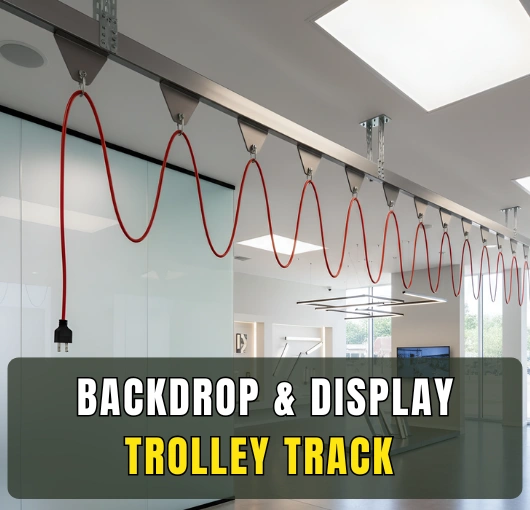 Backdrop Display Trolley Track