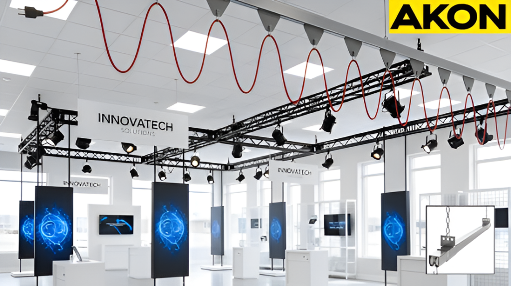 Backdrop & Display Trolley Track – AKON – Industrial Curtain Track