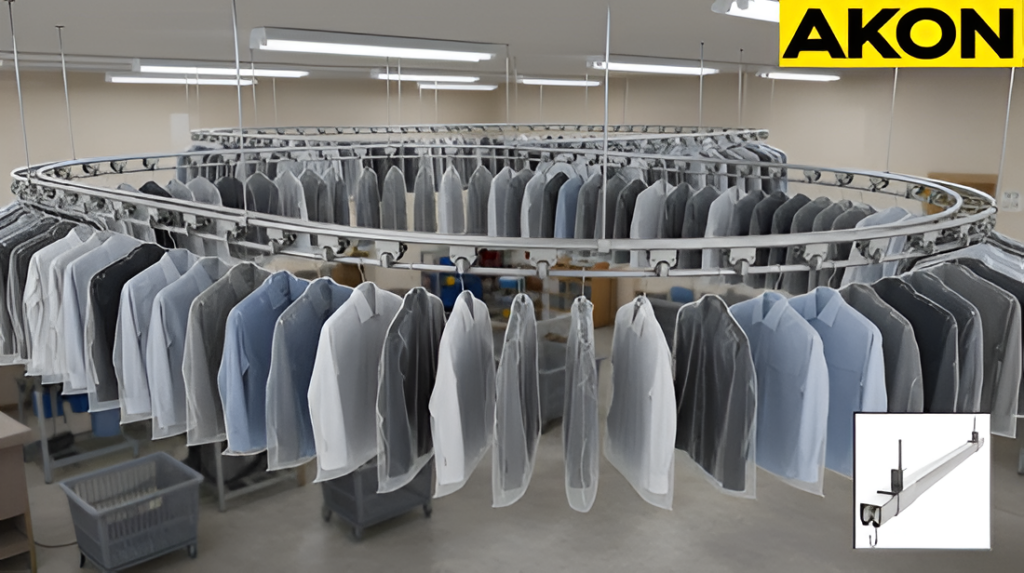 Garment Conveyor Track – AKON – Industrial Curtain Track