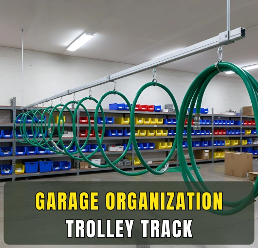 Garage Trolley Track Hose Management System