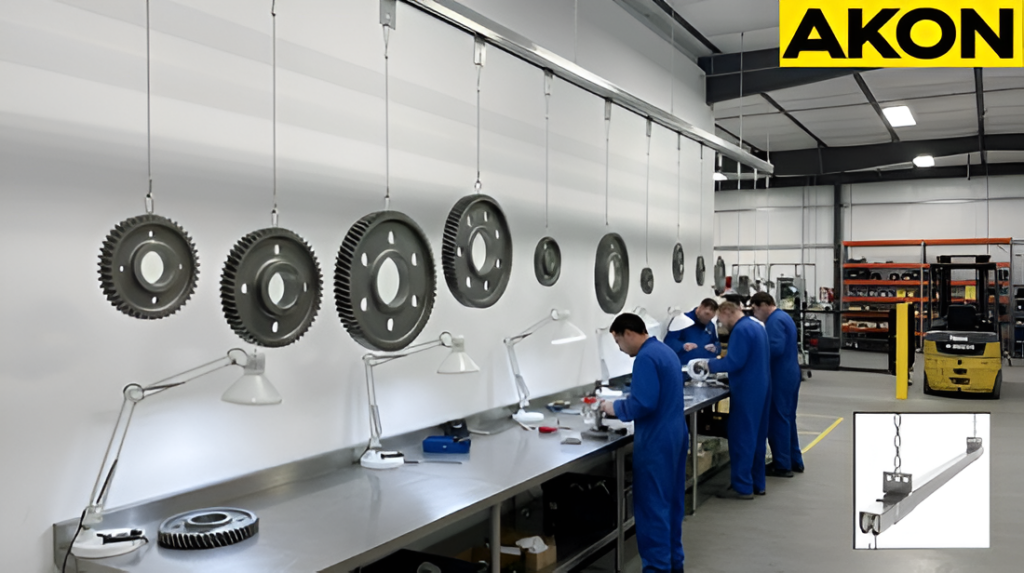 Quality Inspection Station Track – AKON – Industrial Curtain Track