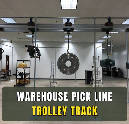 Warehouse Pick Line Trolley Track System
