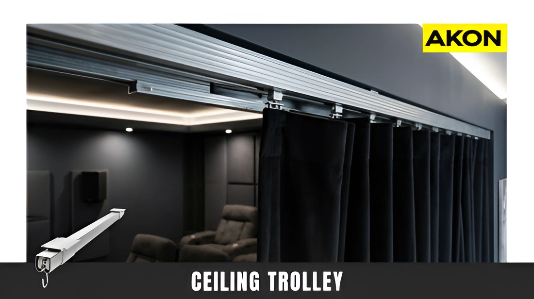 Drape Rails Support Industrial Track Rails for Home Theater Soundproof Drapes – AKON ...