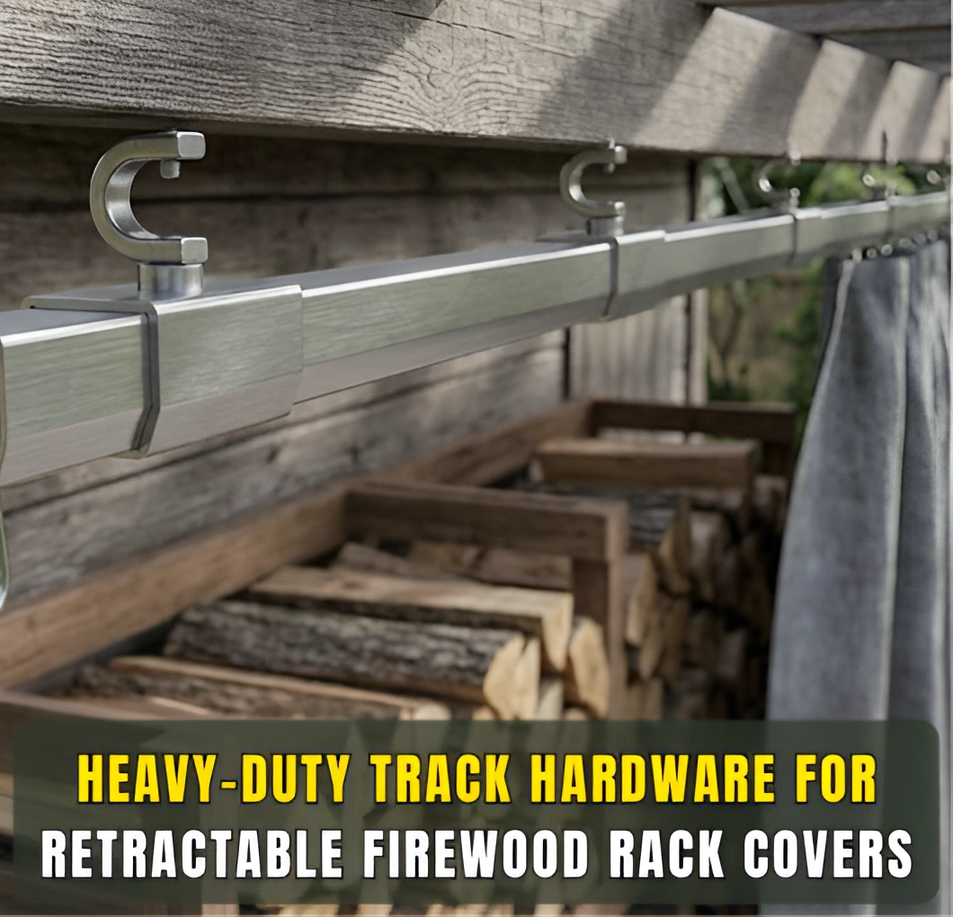 Heavy Duty Firewood Rack Cover Track Hardware