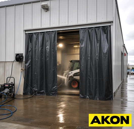 Durable galvanized tarp track enclosed