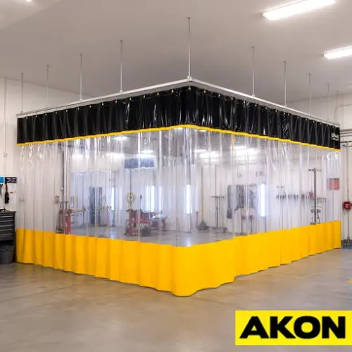 Durable paint booth curtain track