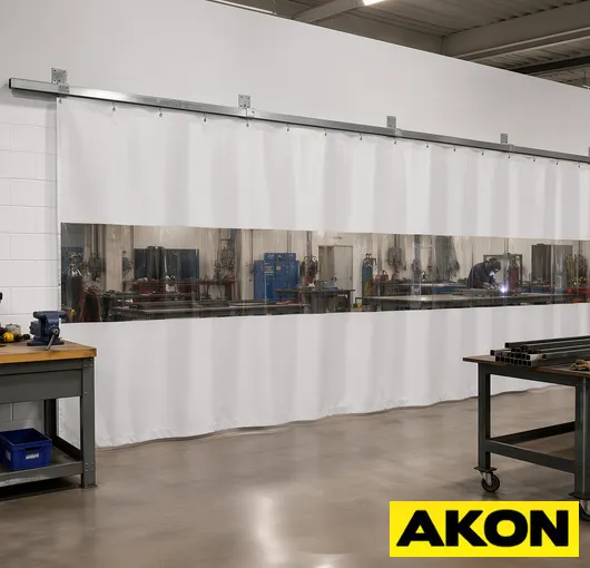 Industrial workshop divider curtains for temperature and dust control resized