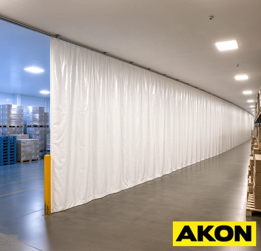 Heavy duty enclosed curtain track system