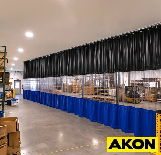 Heavy duty galvanized warehouse curtain track